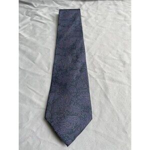 Kuppenheimer Mens Clothiers Necktie Set Of 2 Purple Paisley Brown Geometric Silk